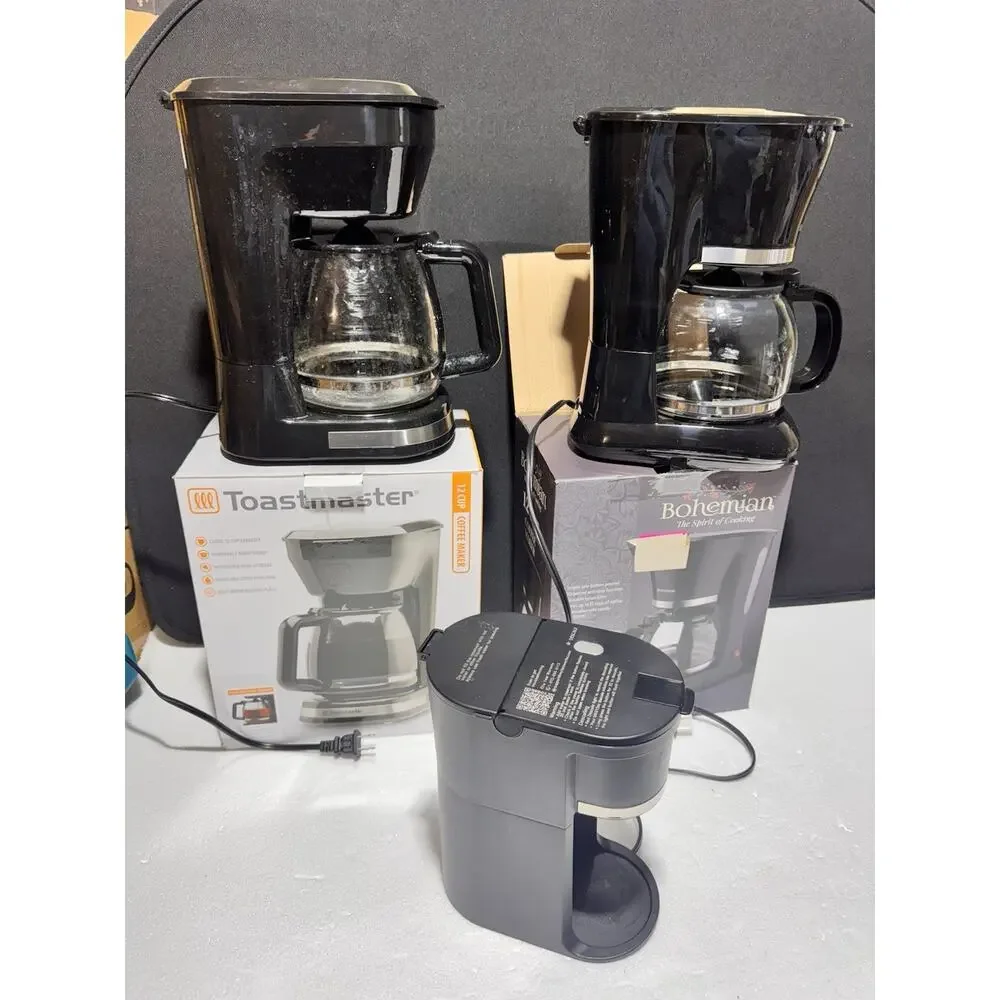 Coffee Maker Bundle 3pcs Toastmaster Bohemian Farmivorths Used Set of 3